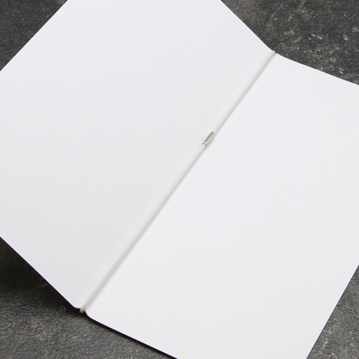 legatoria Anello elastico rivestito tessuto, 293mm BIANCO, spessore 2mm, le due estremit sono congiunte con una chiusura metallica per formare un anello che ben si adatta a rilegare fogli formato A6 (14,85mm).