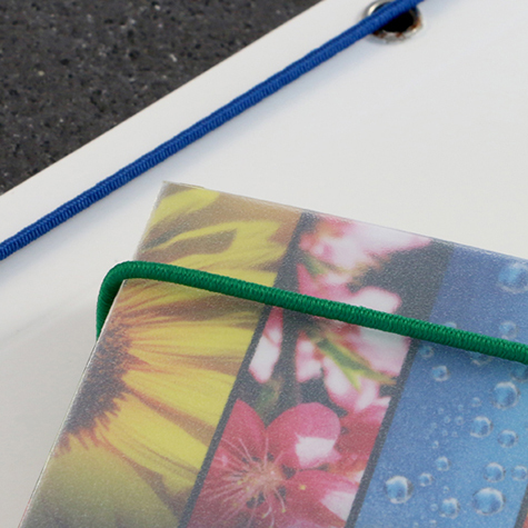 legatoria Cordino elastico, spessore 1mm BLU SCURO, rivestito in tessuto.