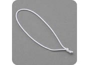 legatoria Anello elastico con nodo 70-140mm BIANCO, lunghezza aperto 14cm, lunghezza chiusa 7cm, spessore 1mm. Elastico rivestito in tessuto LEG3147