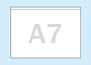 legatoria Busta autoadesiva A7 (74x105mm) in vinile trasparente (colla acrilica trasparente), apertura sul lato lungo leg66