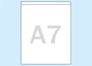 legatoria Busta autoadesiva A7 (74x105mm) in vinile trasparente (colla acrilica trasparente), apertura sul lato corto leg67