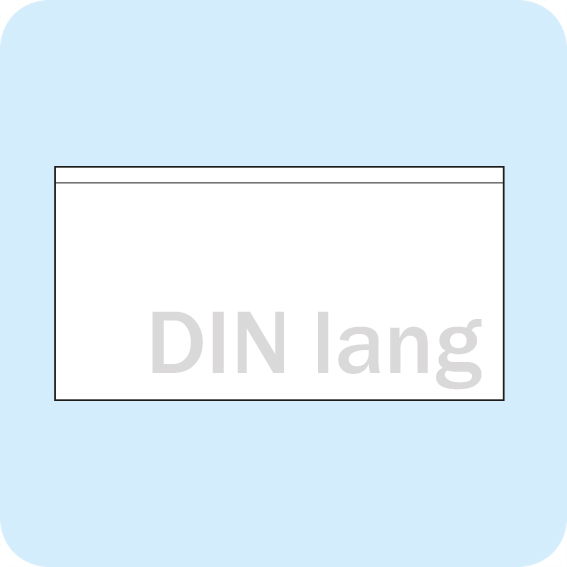 legatoria Busta autoadesiva 221x110mm in vinile trasparente (colla acrilica trasparente), apertura sul lato lungo, per contenere fino a 5mm di fogli A4 piegati in 3.