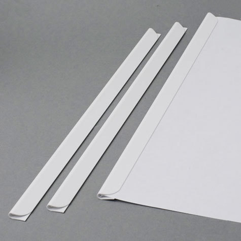 legatoria Dorsetto. dorsino rilegafogli 8mm. BIANCO spessore 8mm, altezza 30cm, rilega fino a 40 fogli.