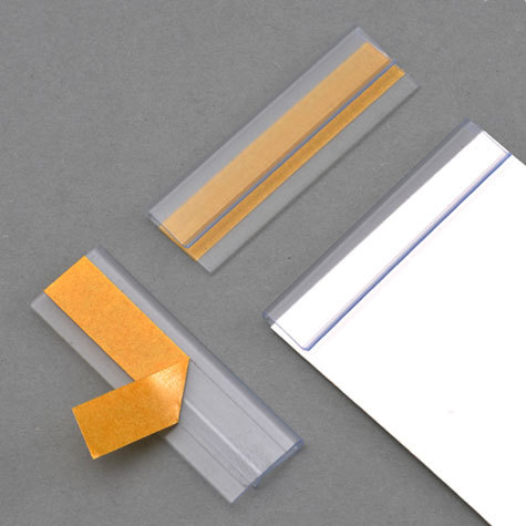 legatoria Dorsetto. dorsino rilegafogli autoadesivo. 5cm TRASPARENTE, lunghezza 5cm, rilega fino a 1mm (da 1 a 10 fogli da 80 grammi x mq), in PVC rigido. La striscia adesiva � posta sul retro del dorsetto.
