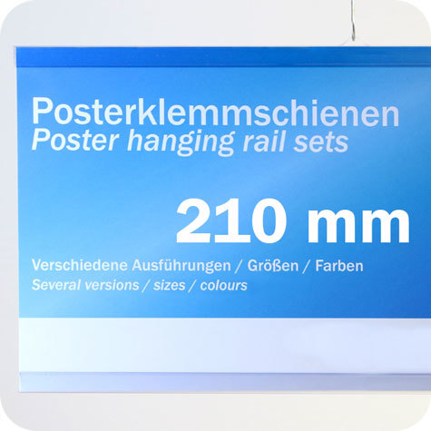 legatoria Listelli appendi poster in PVC, 210mm TRASPARENTE. in PCV rigido, spessore 13mm, consiste in una coppia di listelli (superiore ed inferiore). Il listello superiore e dotato di un gancio per l�appensione. TRASPARENTE.