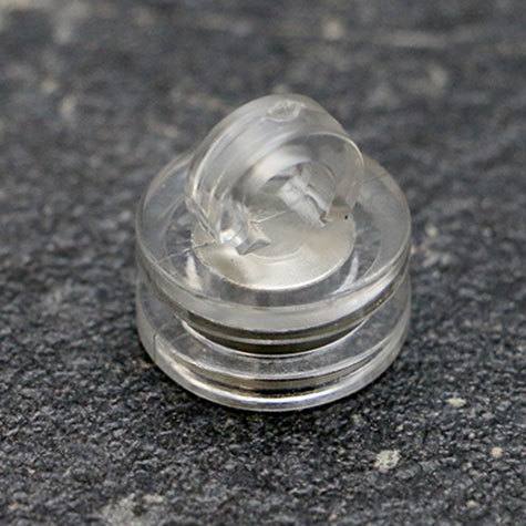 legatoria Basetta magnetica con gancio, diametro 16mm TRASPARENTE, sezione rotonda.