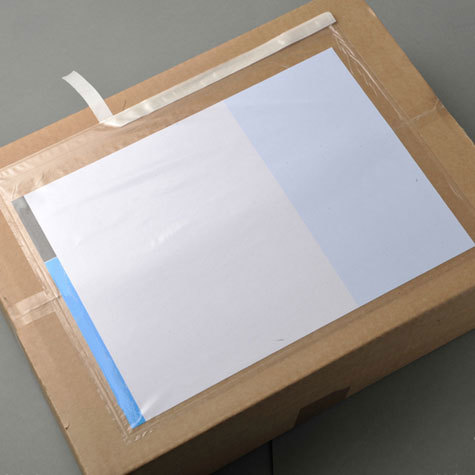 legatoria Buste per spedizioni autoadesive 246x332mm per formato A4, TRASPARENTE, neutra, non stampata, apertura sul lato lungo.