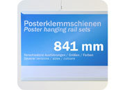 legatoria Listelli appendi poster in PVC, 841mm BIANCO. In PCV rigido, spessore 13mm, consiste in una coppia di listelli (superiore ed inferiore). Il listello superiore e dotato di due ganci per l&rsquo;appensione leg725