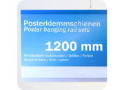 legatoria Listelli appendi poster in PVC, 1200mm TRASPARENTE. In PCV rigido, spessore 13mm, consiste in una coppia di listelli (superiore ed inferiore). Il listello superiore e dotato di due ganci per l&rsquo;appensione leg729