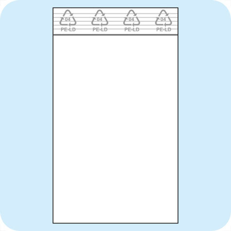 legatoria Sacchetti richiudibili (minigrip), 40x60mm TRASPARENTE, in polietilene da 50 micron, aperti sul lato corto, con zip di chiusura.