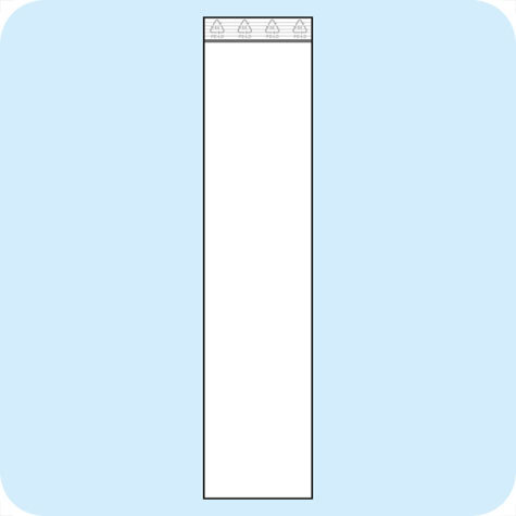 legatoria Sacchetti richiudibili (minigrip), 40x170mm TRASPARENTE, in polietilene da 50 micron, aperti sul lato corto, con zip di chiusura.