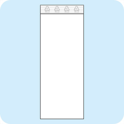 legatoria Sacchetti richiudibili (minigrip), 50x130mm TRASPARENTE, in polietilene da 50 micron, aperti sul lato corto, con zip di chiusura.