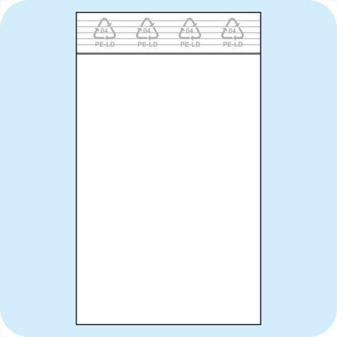 legatoria Sacchetti richiudibili (minigrip), 80x120mm TRASPARENTE, in polietilene da 50 micron, aperti sul lato corto, con zip di chiusura.