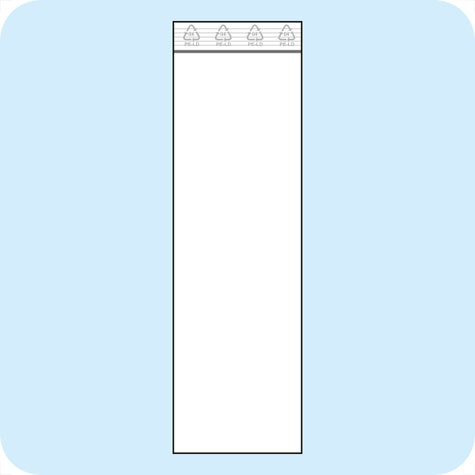legatoria Sacchetti richiudibili (minigrip), 80x250mm TRASPARENTE, in polietilene da 50 micron, aperti sul lato corto, con zip di chiusura.