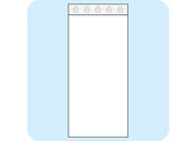 legatoria Sacchetti richiudibili (minigrip), 85x180mm TRASPARENTE, in polietilene da 50 micron, aperti sul lato corto, con zip di chiusura.