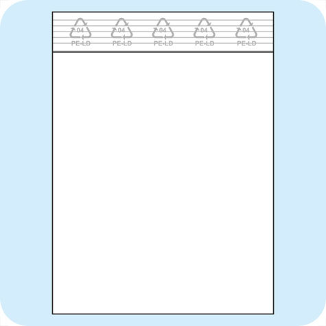 legatoria Sacchetti richiudibili (minigrip), 90x110mm TRASPARENTE, in polietilene da 50 micron, aperti sul lato corto, con zip di chiusura.