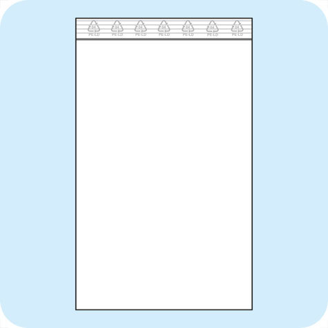 legatoria Sacchetti richiudibili (minigrip), 150x250mm TRASPARENTE, in polietilene da 50 micron, aperti sul lato corto, con zip di chiusura.