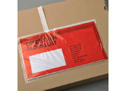 legatoria Buste per spedizioni autoadesive 238x133mm per contenere fogli A4 piegati in 3, ROSSE con scritte nere Packing list, apertura sul lato lungo leg77
