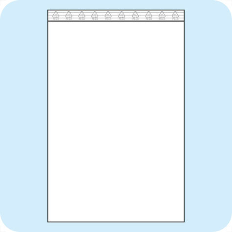 legatoria Sacchetti richiudibili (minigrip), 400x600mm TRASPARENTE, in polietilene da 50 micron, aperti sul lato corto, con zip di chiusura.