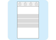 legatoria Sacchetti richiudibili (minigrip), con etichetta, 40x60mm TRASPARENTE, in polietilene da 50 micron, aperti sul lato corto, con zip di chiusura. Con 3 fasce bianche adatte alla scrittura manuale per etichettatura.