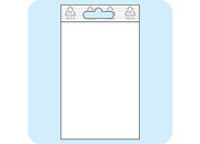 legatoria Sacchetti richiudibili (minigrip), appendibili, 120x170mm TRASPARENTE, in polietilene da 50 micron, aperti sul lato corto, con zip di chiusura. Con perforazione standard europea per essere appesi nei porta blister leg803