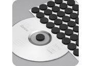 legatoria Porta CD a bottone autoadesivo NERO, diametro 16mm, spessore 3,5mm leg80