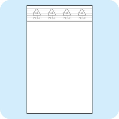 legatoria Sacchetti richiudibili (minigrip), 220x310mm TRASPARENTE, in polietilene pesante da 90 micron, aperti sul lato corto, con zip di chiusura.