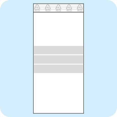 legatoria Sacchetti richiudibili (minigrip), con etichetta, 110x220mm TRASPARENTE, in polietilene pesante da 90 micron, aperti sul lato corto, con zip di chiusura. Con 3 fasce bianche adatte alla scrittura manuale per etichettatura.
