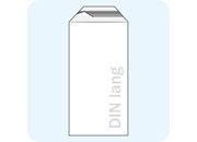 legatoria Sacchetto con chiusura autoadesiva, 110x220mm TRASPARENTE, in polietilene da 70 micron, con patella da 30mm e banda autoadesiva di chiusura sul lato corto, adatta anche per mailing.