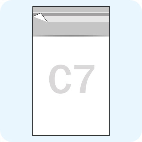 legatoria Sacchetto polipropilene orientato (OPP) 87x116mm TRASPARENTE, in polipropilene (OPP) da 30 micron, con patella da 30mm e banda autoadesiva di chiusura sul lato corto, adatta anche per mailing.