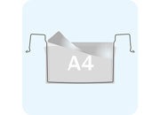 legatoria Busta rinforzata. A4 lato lungo TRASPARENTE, con rinforzi metallici, con pattella di chiusura, aperta sul lato corto, in PVC flessibile 140 micron, per inserire fogli formato A4 (210x297cm) leg881