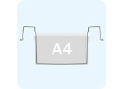 legatoria Busta rinforzata. A4 lato lungo TRASPARENTE, con rinforzi metallici, senza pattella di chiusura, aperta sul lato corto, in PVC flessibile 140 micron, per inserire fogli formato A4 (210x297cm) leg882