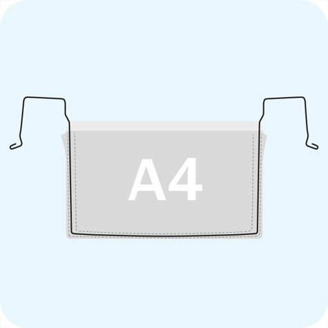 legatoria Busta rinforzata. A4 lato lungo TRASPARENTE, con rinforzi metallici, senza pattella di chiusura, aperta sul lato corto, in PVC flessibile 140 micron, per inserire fogli formato A4 (210x297cm).