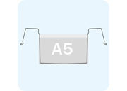 legatoria Busta rinforzata. A5 lato lungo TRASPARENTE, con rinforzi metallici, senza pattella di chiusura, aperta sul lato corto, in PVC flessibile 140 micron, per inserire fogli formato A5 (148x210cm) leg884