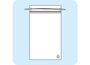 legatoria Sacchetto chiusura a laccio. 250x370mm TRASPARENTE, in polietilene da 50 micron, aperto sul lato corto.