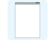 legatoria Busta con cursore. 120x170mm TRASPARENTE, in polietilene da 60 micron, aperti sul lato corto, con cursore per chiusura.  leg905