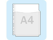 legatoria Busta per contenuti voluminosi TRASPARENTE, formato A4, a perforazione universale. In polipropilene 180 micron leg918