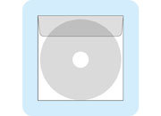 legatoria Busta autoadesiva porta CD TRASPARENTE, 91x91mm, adatta per mini CD, con patella di chiusura, forma quadrangolare leg92
