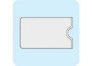 legatoria Porta carta di credito 58x86-89mm TRASPARENTE, in PVC rigido da 400 micron. Finitura lucida leg926