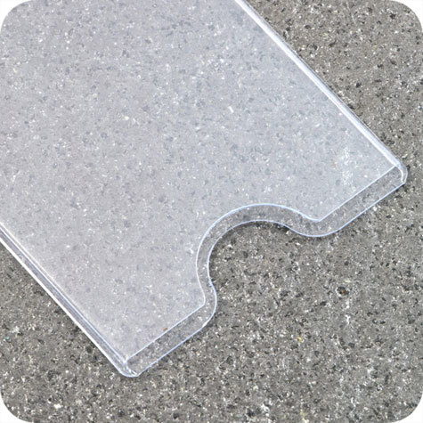 legatoria Porta carta di credito 58x86-89mm TRASPARENTE, in PVC rigido da 400 micron. Finitura lucida.