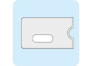 legatoria Porta carta di credito 58x88-91mm TRASPARENTE, in PVC rigido da 400 micron, con fessura di estrazione. Antiriflesso LEG927