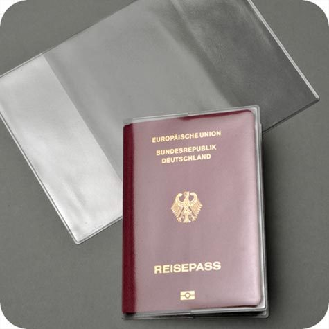 legatoria Copertina per passaporti 137x100mm TRASPARENTE, copertina con i 2 lati ripiegati a sacco per rivestire libri o documenti, in PVC flessibile da 180 micron, misura aperta: 137x200mm, misura chiusa: 137x100mm (per documenti di viaggio).