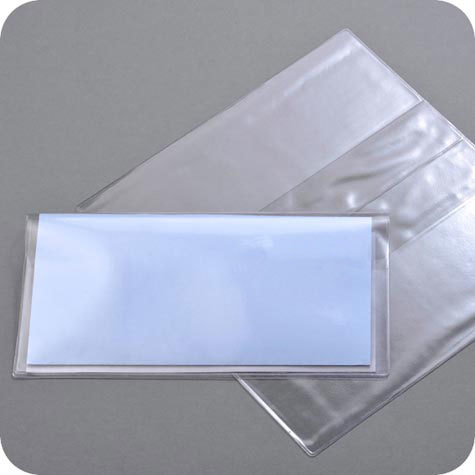 legatoria Copertina per libri 230x120mm TRASPARENTE, copertina con i 2 lati ripiegati a sacco per rivestire libri o documenti, in PVC flessibile da 180 micron, misura aperta: 230x240mm, misura chiusa: 230x120mm (biglietti daereo).