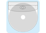 legatoria Busta autoadesiva porta CD TRASPARENTE, 126x126mm, con patella e adesivo di chiusura, con base rotonda leg95