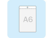 legatoria Busta a U. foro 105x148mm(A6) TRASPARENTE, con lato sporgente e con foro da 5mm per lappensione, in PVC morbido da 180 micron, aperta sul lato corto. Contiene fogli formato A6 (10,5x14,85cm). Formato esterno (115x157mm). Senza patella di chiusura.