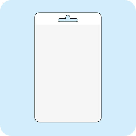 legatoria Busta Portaetichetta 67x95mm, perCartoncini 55x90mm TRASPARENTE, Abbinabili ai cartoncini leg2544. Aperta sul lato corto, con lato sporgente di 15mm e perforazione europea, in PVC morbido da 180 micron, formato 67x95mm, (95x67mm).