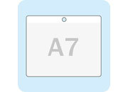 legatoria Portatesserino, A7 (110x78mm) TRASPARENTE, aperto sul lato lungo, con lato sporgente di 12mm con foro circolare, in PVC morbido da 180 micron, formato A7 (110x78mm), (78x110mm) leg948