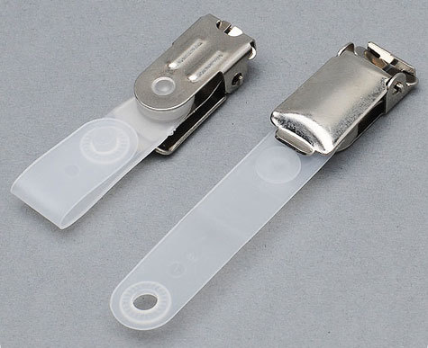 legatoria Mollette per Portatesserino, clip portabadge adatta a perforazione allungata o europea.