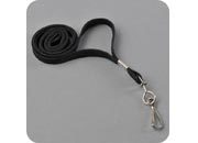 legatoria Cordoncino portabadge, daCollo, aGancioRotante, NERO con gancio metallico rotante, cordoncino largo 1cm, lunghezza aperto 90cm leg960