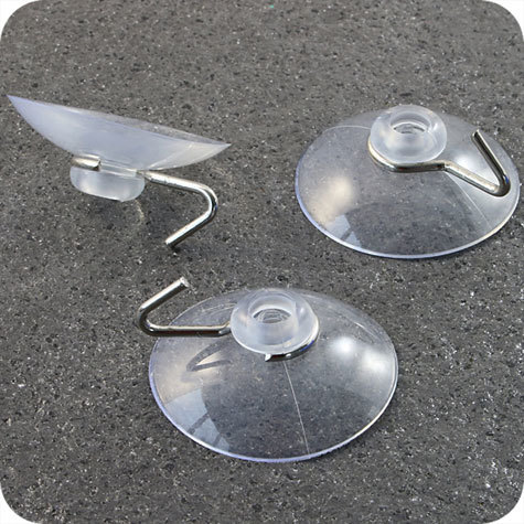 legatoria Ventosa gancio in metallo, 40mm diametro 40mm, per superfici liscie.